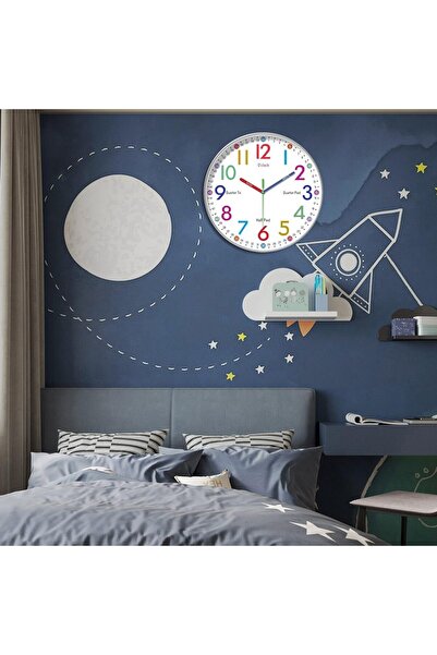 Yelajoy Learning Clock for Kids, Silent Non-Ticking Teaching Clock (10 Inch)