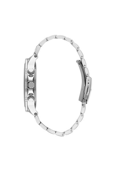 Beverly Hills Polo Club Bp3401X.350 Men's Wristwatch | 47mm Silver Steel Case, Black Dial, Dual t