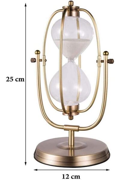 SKEIDO 360° Flipping Sand Clock Timer 30 Min Metal Hourglass