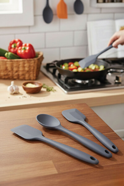 toganstore Büyük Boy, Yanmaz, Yapışmaz, Silikon Spatula, Kaşık, Hamur Sıyırıc...