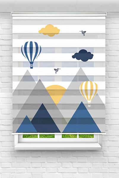 Perdecizade (ENXBOY)DAĞ DİJİTAL BASKILI ZEBRA PERDE-COCUK ODASI-STOR PERDE