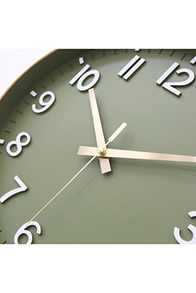 Generic Wall Clock, 12 Inch Silent Non Ticking Clock for Living Room Bedroom Kitchen Office (Golden Green)