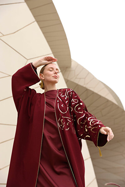 ViadelAtelier GOLD HAT DESENLİ ABAYA