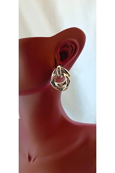 Poyi Aksesuar أقراط تصميم المرأة الذهبية