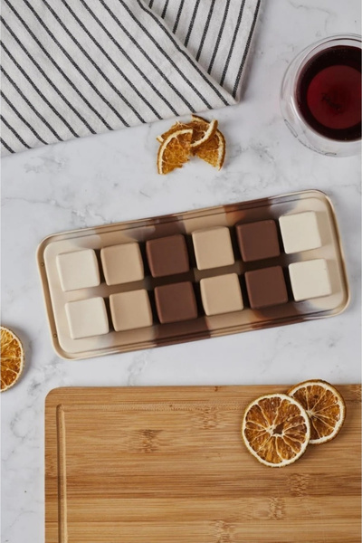 Albergio 12-Piece Square Silicone Ice and Chocolate Mold | Flexible & Durable Mini Cube Mold