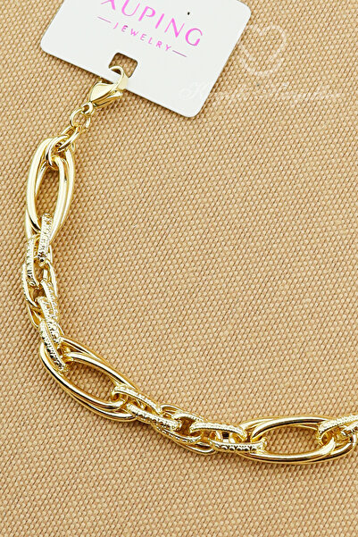 Keyifli Hayaller Xuping Vip Marka İç İçe Halka Desenli Bileklik Altın Rengi K...