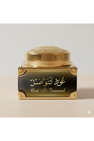 Rawaee Al Nabeel Oud Al Tawassul, a luxurious, warm, oriental fragrance with oud and saffron, 40g, from the masterpieces of Al Nabeel