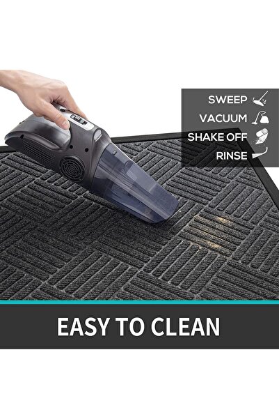 MIXDE Door Mat Non-slip Outdoor Doormat, 23.6x35.4 in, Dark Grey