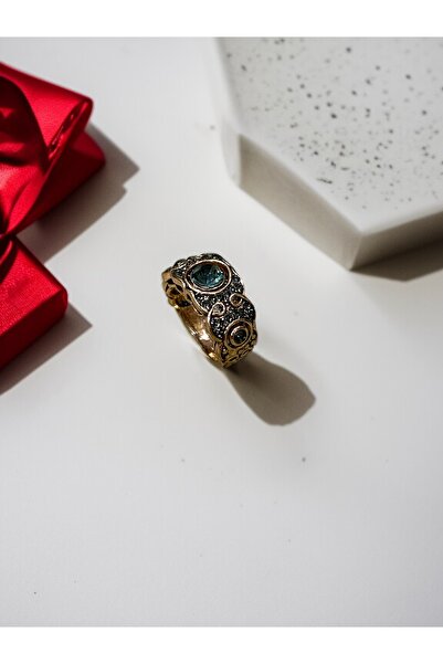 FAYRA ACCESSORIES Authentic Ring with Crystal Stone