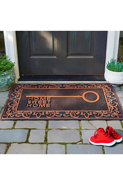 Aishini Front Door Mat 75 x 45 cm Elite Heavy Duty Non-Slip Low Pile - Golden Brown