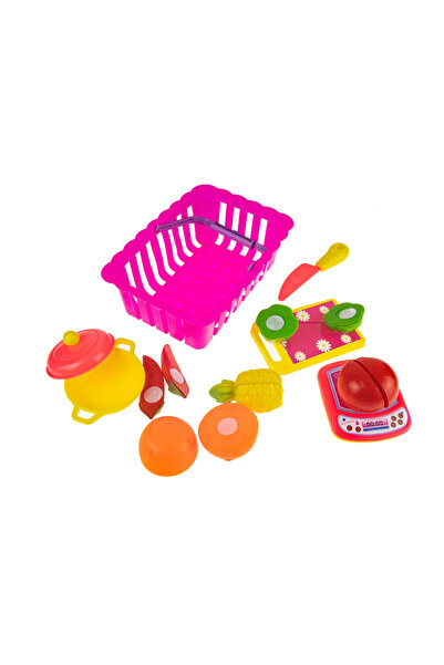 TOYZ PLAY مجموعة ألعاب الفواكه والخضروات المكونة من 16 قطعة مع سلة