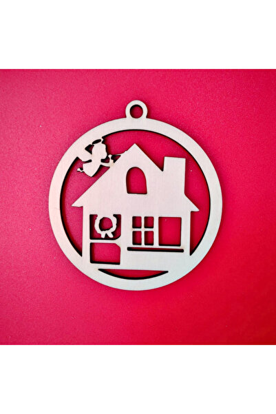 OEM Glob decorativ de Crăciun din lemn, 8 cm