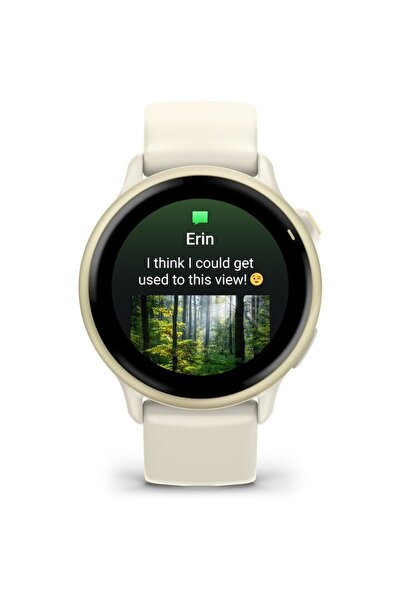 Garmin vívoactive 6 Smartwatch, GPS, 42mm, silicone strap, Bone/Lunar Gold