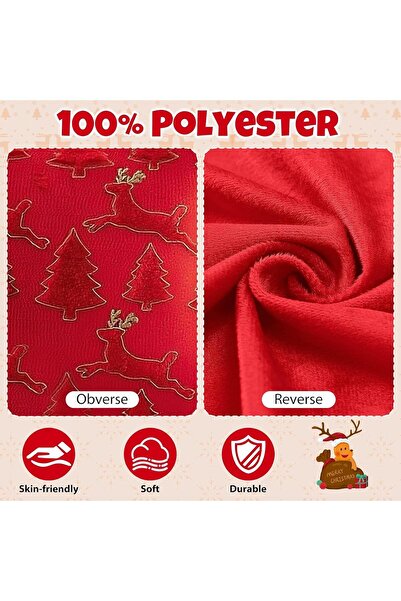 MOODEEY Christmas Pillow Cover, Xmas Tree, 45 x 45 cm, Soft Plush