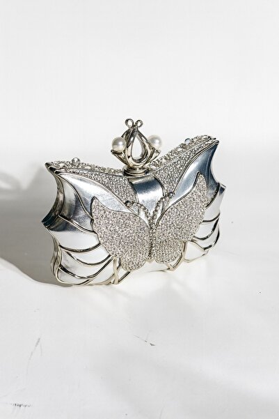 Giydim Gidiyor Silver Fly Taşlı Çanta