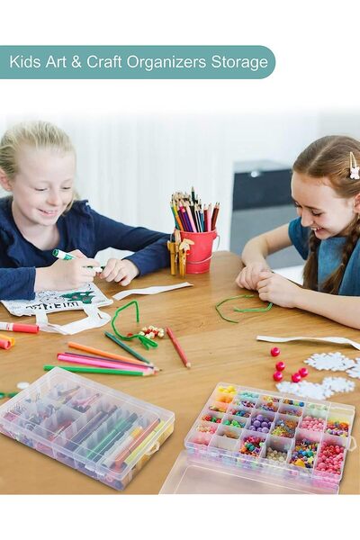 U-HOOME 36 Grids Plastic Organizer Box with Dividers (2 Pack)