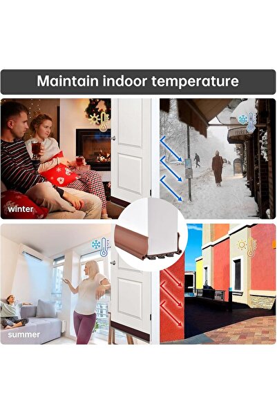 Generic Under Door Draft Stopper with Brush, Cuttable Door Seal (96cm)