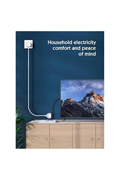 HYX سلك تمديد عالمي عالي التحمل بقوة 2500 واط، بطول 5 أمتار، مصنوع من مادة البولي فينيل كلوريد المقاومة للهب، ومقبس عالمي