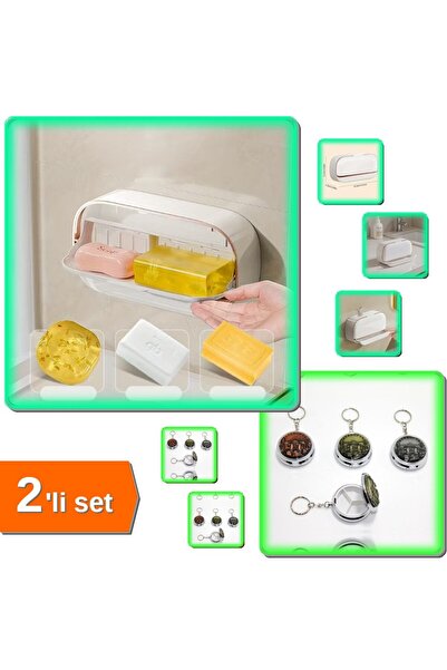 Genel Markalar Kapaklı ve Drenaj Bölmeli Duvara Monte Sabunluk + Ayasofya Kab...