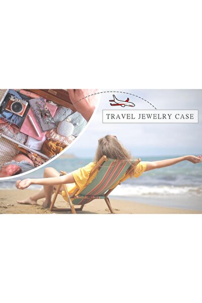 NALACAL Travel Jewelry Roll Organizer - Grey