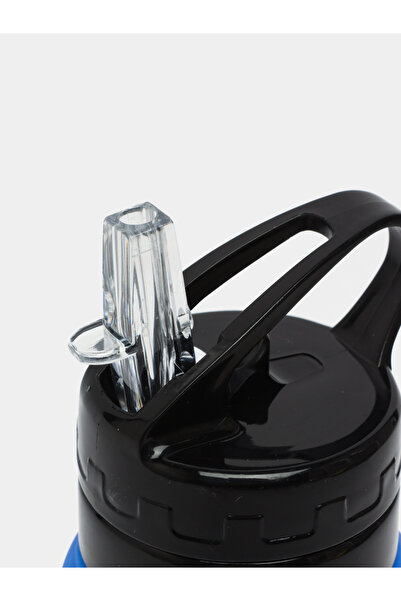 4basix Silicone Collapsible Water Bottle 530ml - Foldable, Leak-Proof, BPA-Free, with Straw, Blue