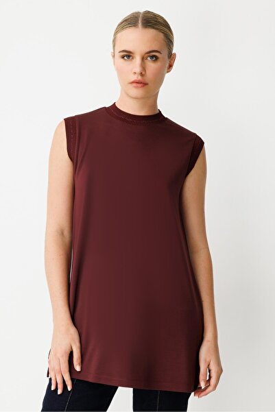 Ghisa Ribbed Sleeveless Tunic with Glitter