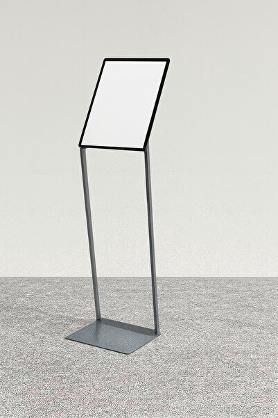 Grand City Media Cement-colored display stand