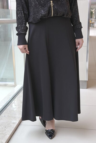 Ghisa Buy Ribbed Bell Skirt with Elastic Waistband