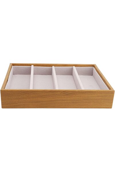 Generic 4 Slot Sunglasses Organizer Tray Eyewear Glasses Display Organizer with Velvet Interior