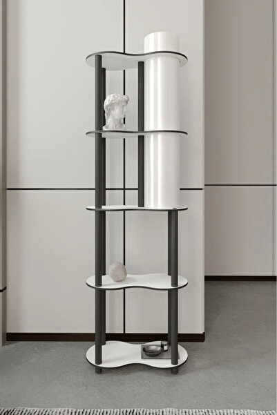 RAVILO Sperenza Dekoratif Raflı Lambader Beyaz