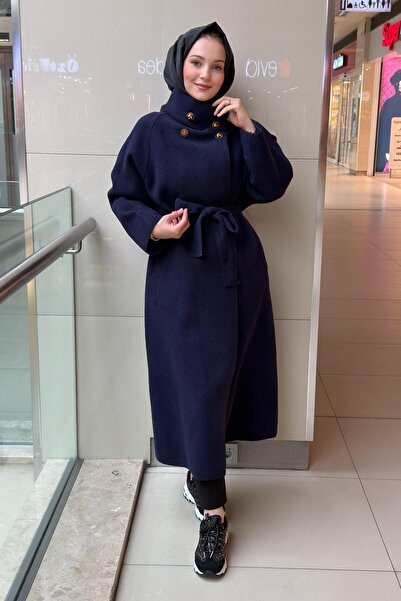 Ghisa Belted Coat with Epaulet Detail on the Sleeves