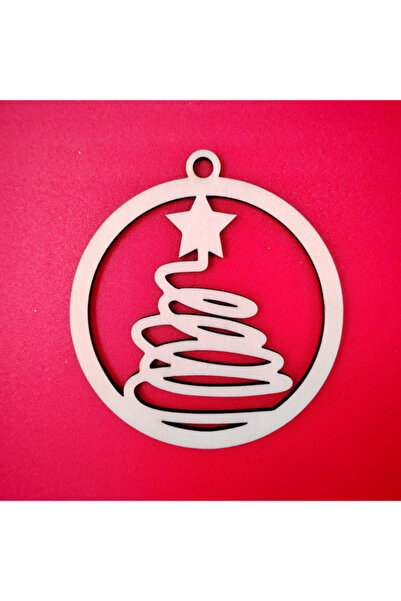 OEM Glob decorativ de Crăciun din lemn M2, 8 cm