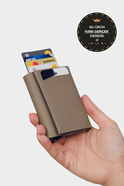 clawleather Genuine Leather Mechanism Wallet