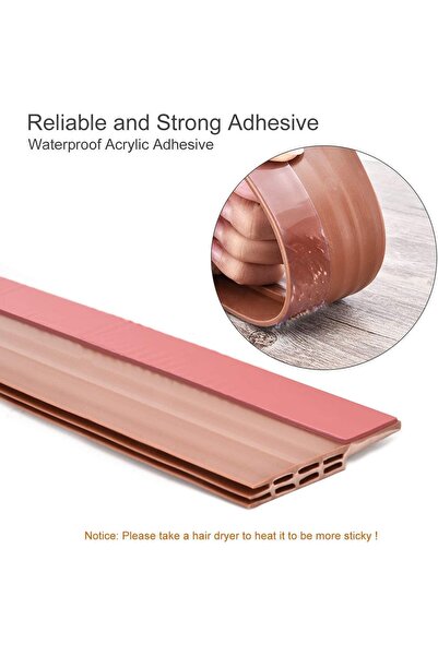 Suptikes Energy Saver Door Draught Stopper, 5.1 cm W x 100 cm L (Brown)