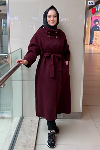 Ghisa Belted Coat with Epaulet Detail on the Sleeves
