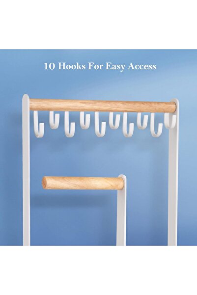 PROCASE Jewelry Organizer Stand Necklace Holder, 4-Tier Tower Rack - White