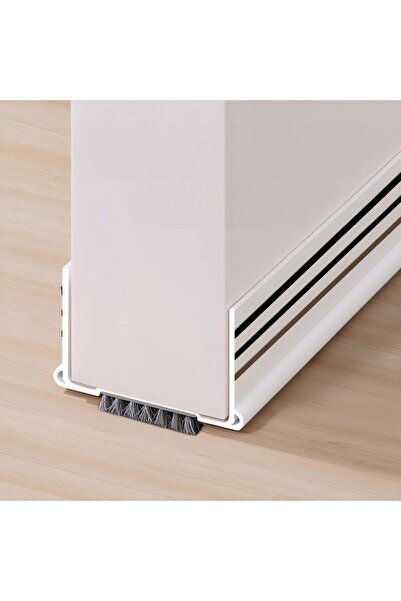 KASTWAVE Door Draft Stopper, Adjustable Felt Cloth Door Sweep, 36.6in (White)