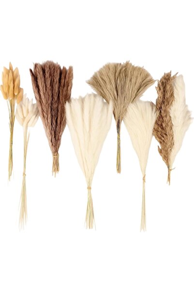 KASTWAVE ٧٠ قطعة من ديكورات عشب البامباس - زهور مجففة اصطناعية، ألوان متنوعة