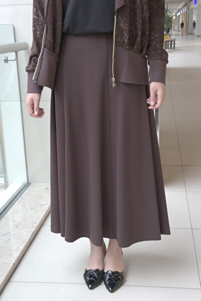 Ghisa Buy Ribbed Bell Skirt with Elastic Waistband