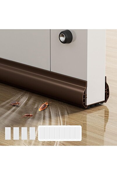 INFOSUN UCHUANG Door Draft Stopper Silicone Door Bottom Seal Strip - Brown