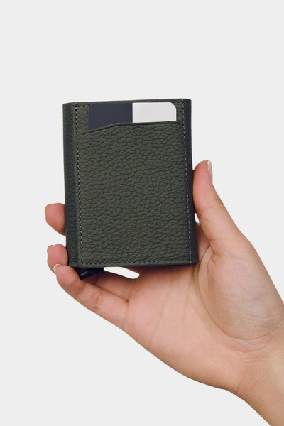 clawleather Genuine Leather Mechanism Wallet