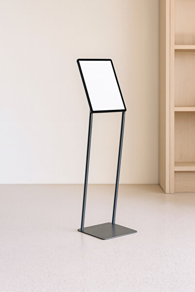 Grand City Media Cement-colored display stand