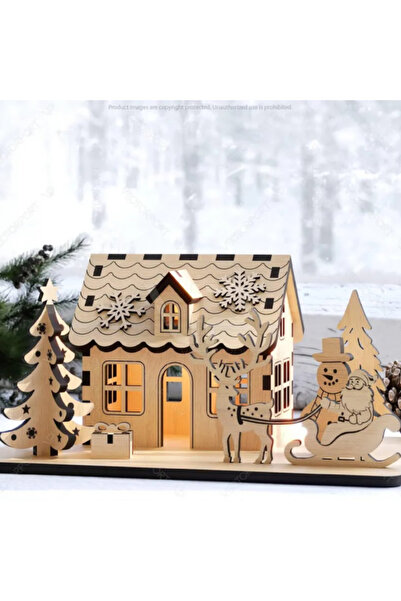 OEM Wooden creative set - Christmas House 26 x 16 x 10.5 cm