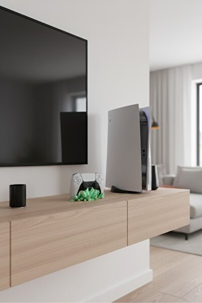 OEM PS5 Controller Stand, phosphorescent, green crystal design