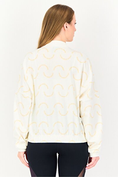 adidas Women Sportswear Fit Long Sleeve Outdoor Sweatshirt, Cream