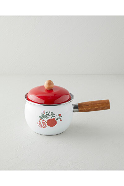 English Home Garnet Enamel Sauce Pot 1.6L Red
