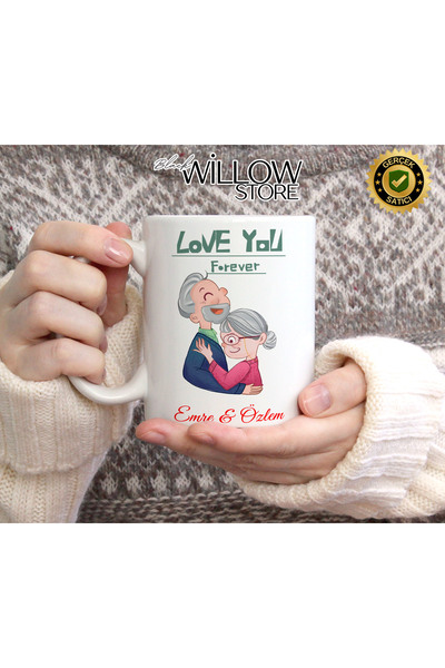 WİLLOW STORE Valentine's Day, Special for Lovers, Love, Affection Porcelain M...