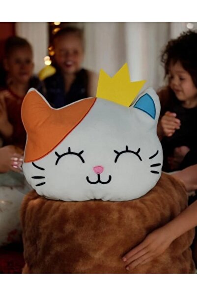 tartamel shop Sevimli Peluş Kedi Yastık 40 cm, Uyku Arkadaşı, Oyuncak ve Çocu...