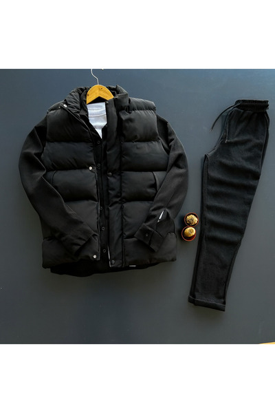 giyimadam16 طقم بدلة رياضية من قماش طقم فيست أوتومان للرجال