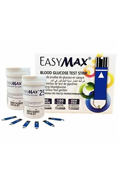 Easy Max EasyMax Blood Glucose Test Strips - 50 Pieces (2 Packs Total 100 Strips)